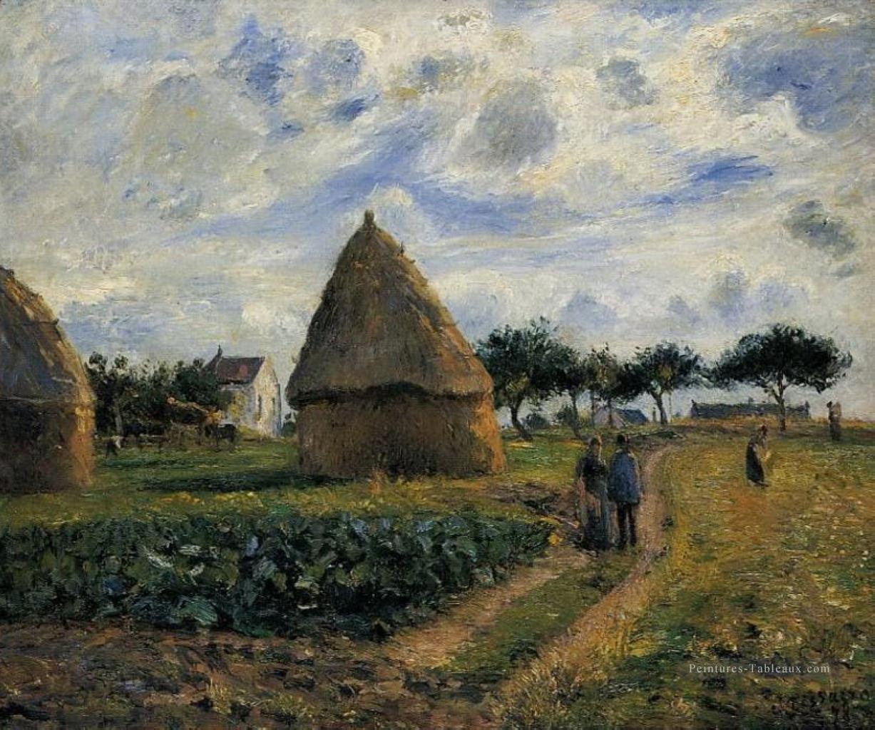 paysans et cheminées 1878 Camille Pissarro Peintures à l'huile